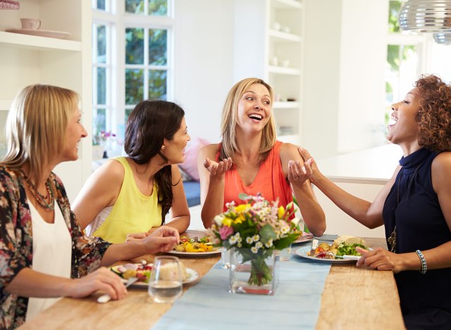 women dinner party