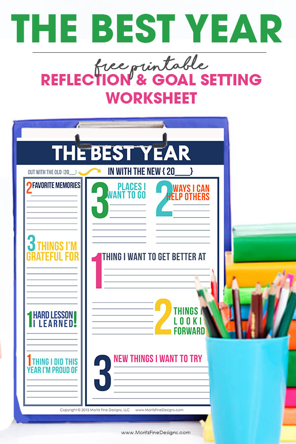 12. “The Best Year” Printable Worksheet (via Moritz Fine Designs)