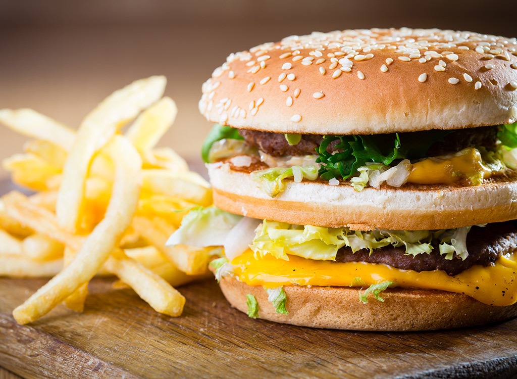 burger and fries