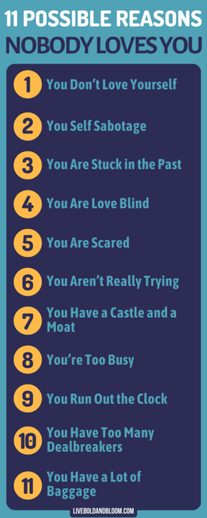 reasons why nobody loves you infographic