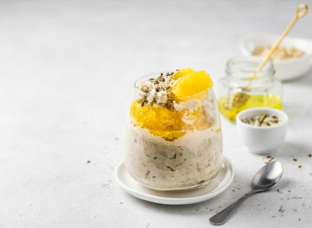 orange overnight oats, breakfasts for rapid weight loss