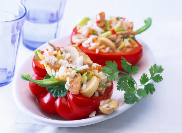 stuffed bell pepper with chicken