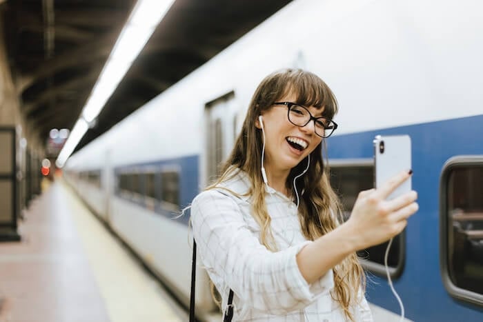 woman talking on headset how to end a conversation