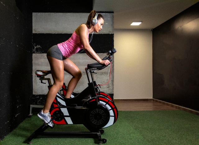 exercise bike sprints to lose stubborn body fat