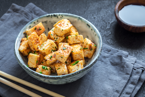 Bowl of Stir Fried Tofu | Types of Tofu