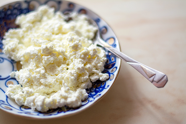 Bowl of cottage cheese