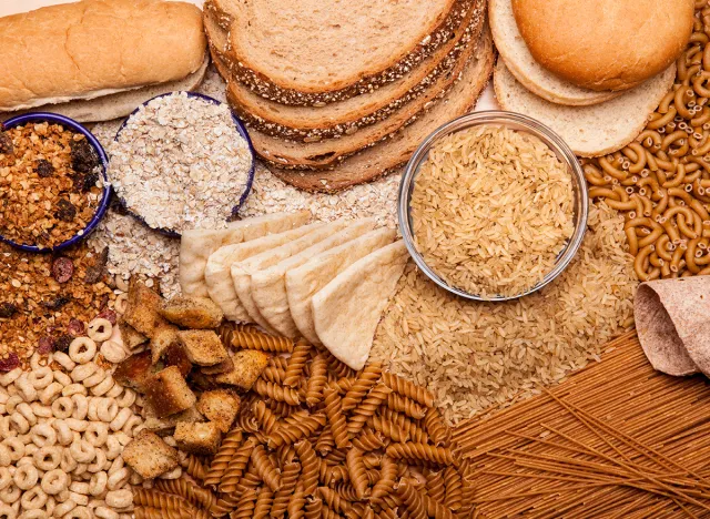 Display of whole grains and whole grain products