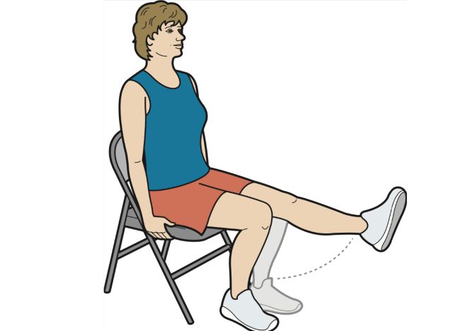 seated leg raise