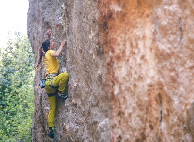 bouldering, rock climbing exercise