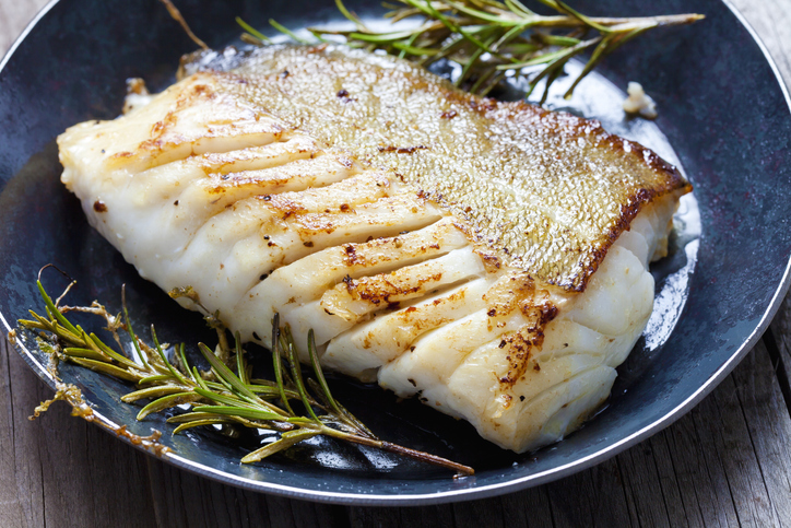 Plate of Cod | high protein low calorie foods