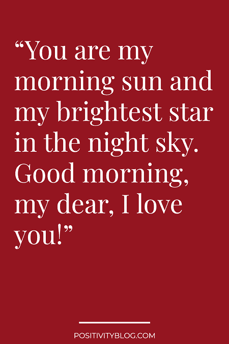 A heartfelt morning wish.