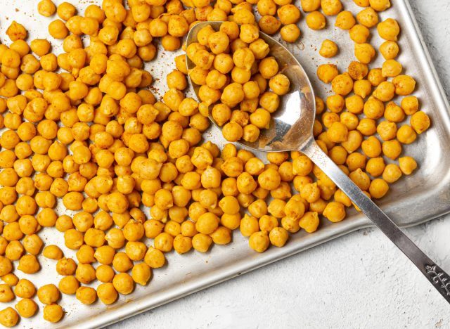 chickpeas on sheet