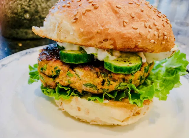 salmon burger