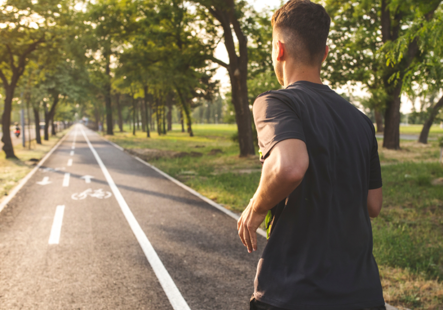 man running how to calm your anger