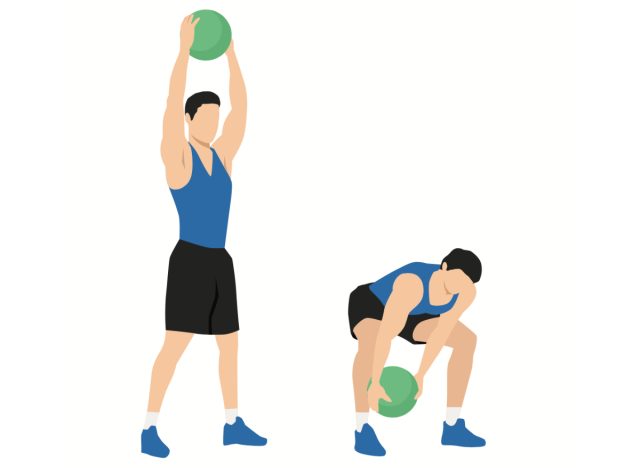 medicine ball slams