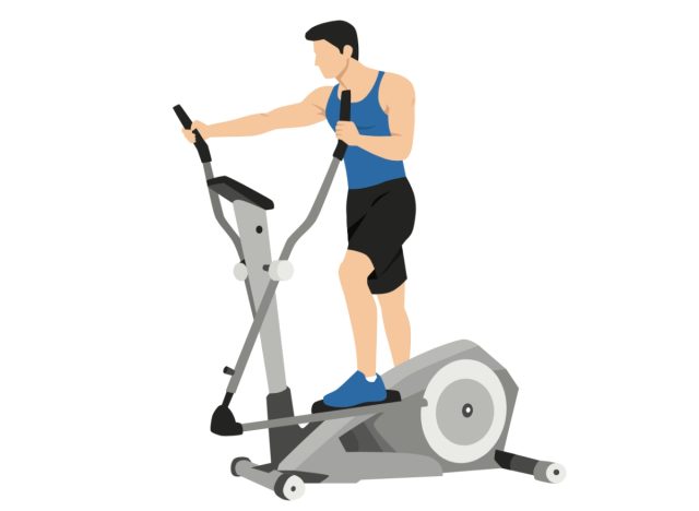 man on elliptical