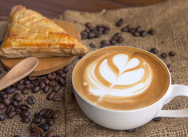 latte with bread