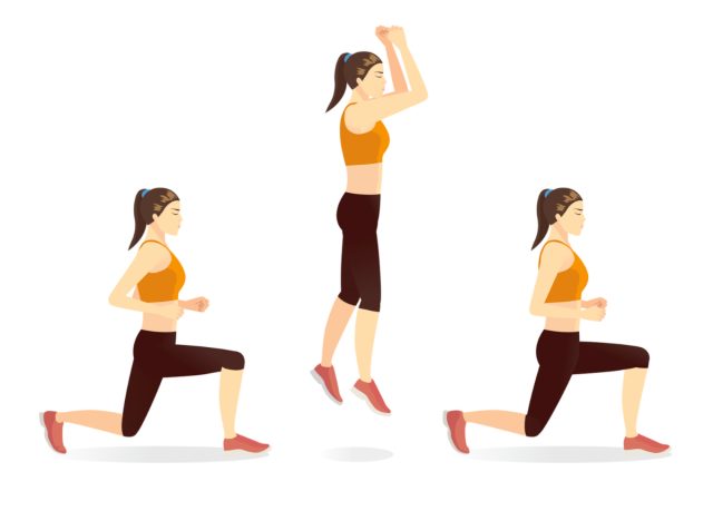 jump lunges illustration