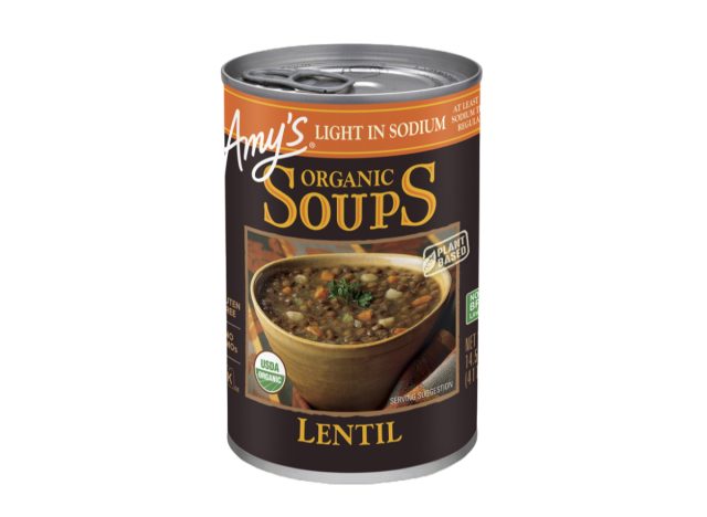 Amy's lentil canned soup