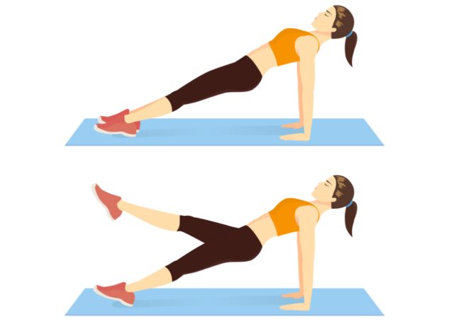 illustration of reverse plank kick