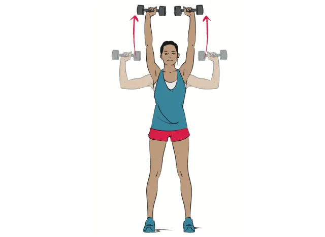 illustration of overhead press exercise