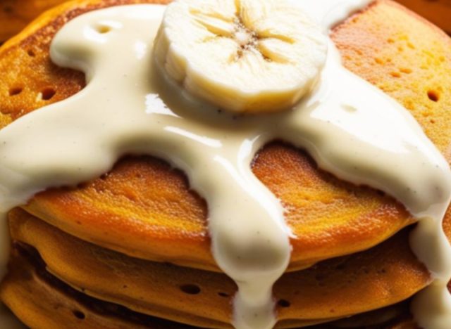 pumpkin banana pancakes