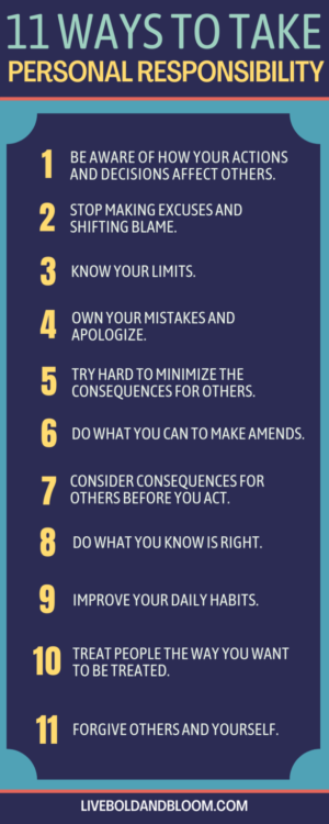 take personal responsibility